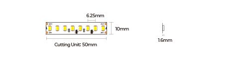LED strip COLORS 160-2835-24V-IP20 18W 2500Lm 4000K 5m (DS8160-24V-10mm-NW) photo