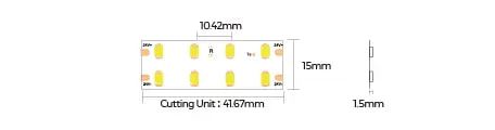 LED tape COLORS 192-2835-24V-IP20 18.9W 2855Lm 3500K 5m (D8192-24V-15mm-PW) photo