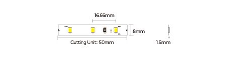 LED strip COLORS 60-2835-12V-IP20 4,8W 520Lm 4000K 5m (DJ60-12V-8mm-NW) photo