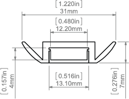 LED-профиль KLUS STOS-ALU, 2 метр (KLUS_A04369A_2)