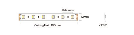 LED стрічка COLORS 60-5050-24V-IP33 16.8W RGB+3000K 5м (D560RGBWW-24V-12mm) фото