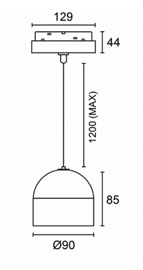 Oprawa wisząca ALUMLED 8W 80&deg; OSRAM 2835 480 lm CCT (ALMG-P90 8W CCT WH)
