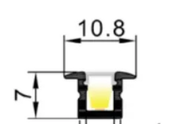 ALUMLED plastic end cap for LP11071 profile without hole (LP11079)