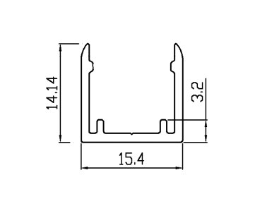Алюминиевый профиль COLORS для NMT1312-Plus (AS-NMT1312A-1000), 1м фото