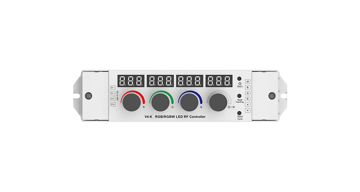 Kontroler LED DEYA 12-48VDC, 4A*4CH 4 pokrętła RGB/RGBW (V4-K)