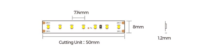 LED стрічка COLORS 140-2216-24V-IP20 6,6W 685Lm 3000K 5м (D6140-24V-8mm-WW) фото