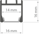LED-профиль KLUS PDS-ZM, 3 метра A07696