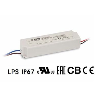 Power Supply Mean Well 60W DC12V IP67 (LPV-60-12) photo