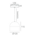 ALUMLED pendant luminaire 16W 80&deg; OSRAM 2835 960 lm CCT (ALMG-P120 16W CCT WH)