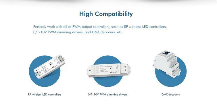 DEYA LED repeater on DIN rail 12-24VDC, 5A*4CH (EV4-D(black))