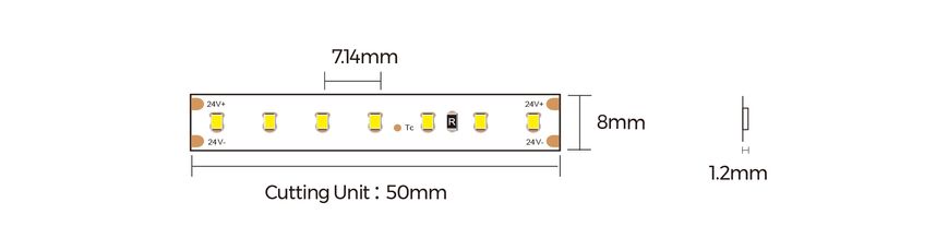 LED стрічка COLORS 140-2216-24V-IP20 6,6W 710Lm 4000K 5м (D6140-24V-8mm-NW) фото