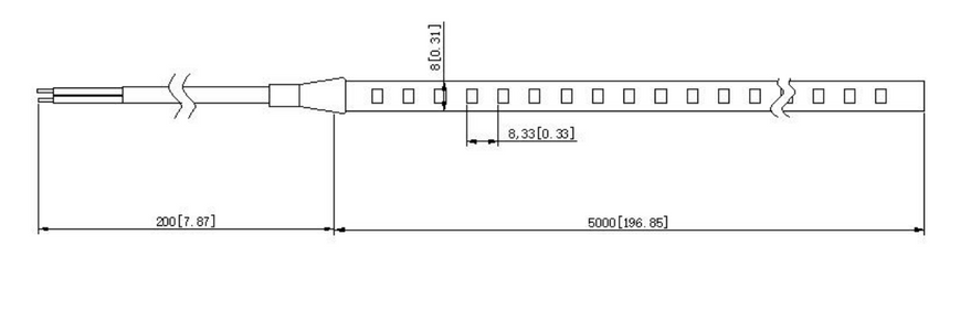 Taśma LED RISHANG 120-2835-12V-IP20 9.6W 4000K 5м (RV08C0TA-A-NW) zdjęcie