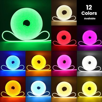 Ready-made set of PROLUM™ 12V neon tape; 6x12; 5M; White, PRO