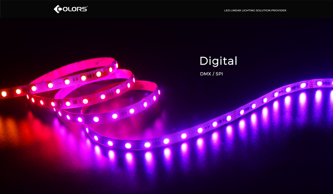 LED лента COLORS 60-5050-12V-IP20 8.4W SMART RGB-SPI 5м (DS560RGB-12V-10mm) фото