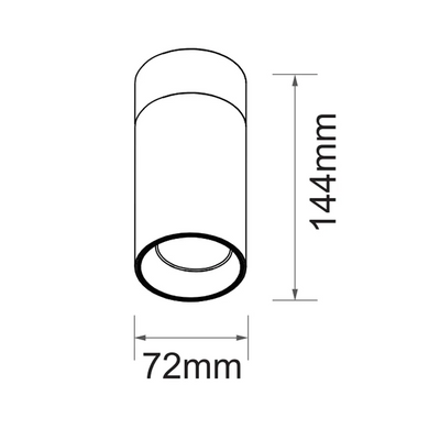 Світильник точковий&nbsp;ALUMLED GU10 (AL-H507 BK) фото