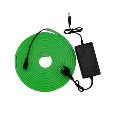 Ready-made set of PROLUM™ 12V neon tape; 6x12; 5M; Green, PRO