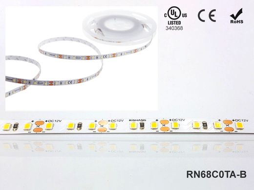 LED стрічка RISHANG 120-2835-12V-IP65 8,6W Red 5м (RN68C0TA-B-R) фото