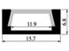 LED-профіль алюмінієвий, 2 метра (ЛП6р)