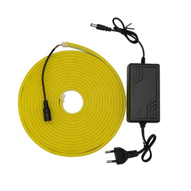 Ready-made set of PROLUM™ 12V neon tape; 6x12; 5M; Yellow, PRO