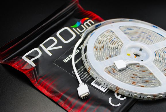 Світлодіодна LED стрічка PROLUM™ 12V; 5050\60; IP65; Series "SG", RGB фото