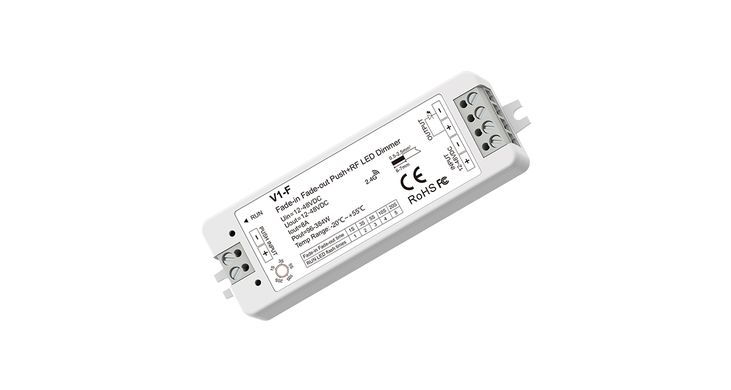 LED-диммер DEYA 12-48VDC, 96-384W, 8A*1CH, Push Dim+RF (V1-F) фото
