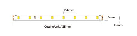 LED лента COLORS 64-2835-24V-IP33 4.3W 657Lm 3000K 5м (D864-24V-8mm-WW) фото