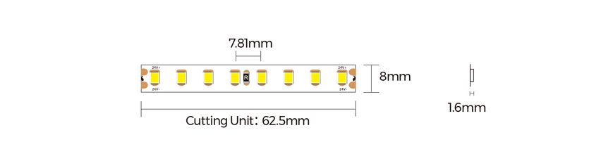 LED стрічка COLORS 128-2835-24V-IP33 8.7W 1090Lm 3000K 5м (D8128-24V-8mm-WW9) фото