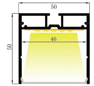LED-профіль підвісний LP5050C з розсіювачем, 2 метра