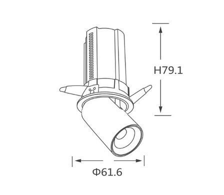 Spotlight ALUMLED LED CREE 7W 4000K 36&deg; 560LM RA90 (AL-V324 7W 4K WH) photo