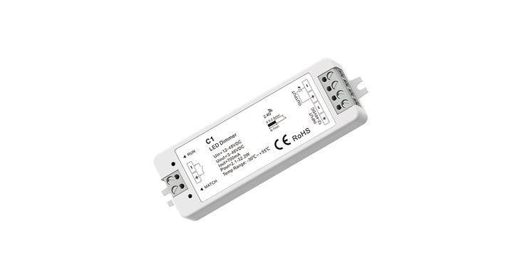 LED dimmer DEYA 12-48VDC, 2.1-32.2W*1CH, PUSH-DIM (C1-700mA) photo