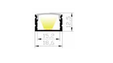 ALUMLED LP18131 LED profile with diffuser, 2 meters