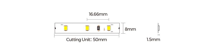 LED лента COLORS 60-2835-12V-IP20 4,4W 520Lm 4000K 50м (DJ60-12V-8mm-NW_DP50) фото