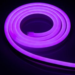 Светодиодный неон PROLUM™ 8x16, IP68, 12V, Series "LF", Фиолетовый, PRO фото