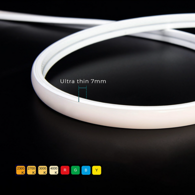 Flexible neon COLORS 24V IP67 10W 750Lm 3000K 5m (NNT0711-WW) photo