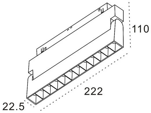 Светильник ALUMLED 12W 120&deg; Osram3030 960LM 4000К (ALMG-S102 12W 4K BK)