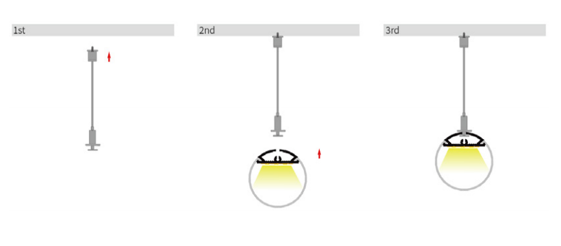 LED-профиль MLG подвесной LO3030 с рассеивателем, 2 метра