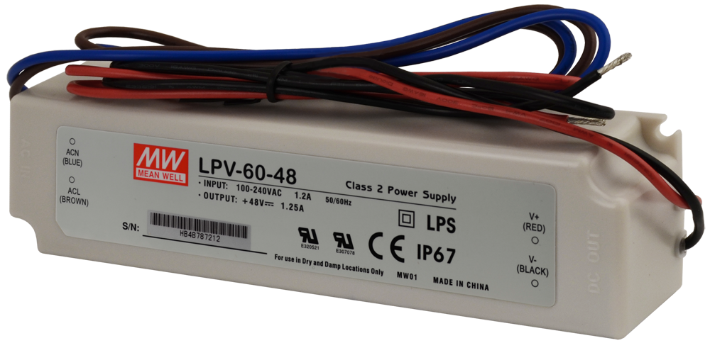 Mean Well LPV-60-5 LED Driver  In Stock, Same Day Shipping — TRC  Electronics