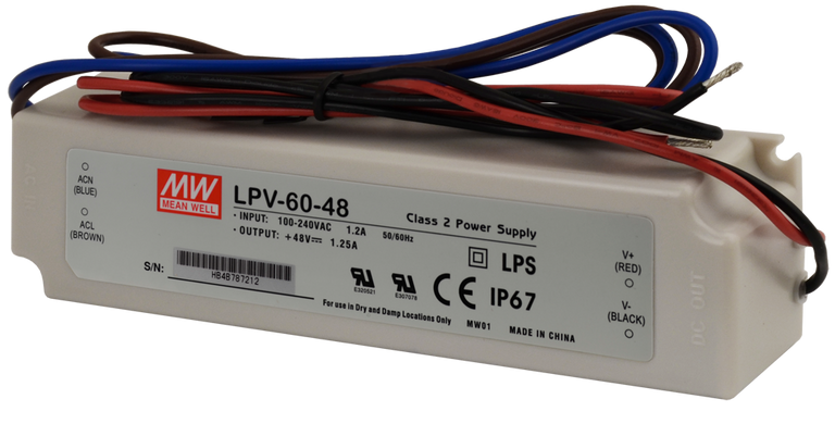 Power Supply Mean Well 60W DC48V IP67 (LPV-60-48) photo