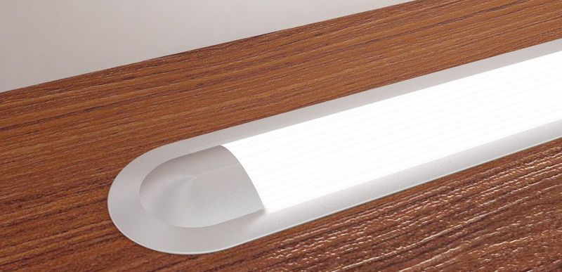 Recessed anodized LED profile, 2 meters (LPV7_2)