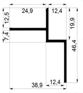 Профіль тіньового шва для стелі 10х20х3000 (АПТШ 10)