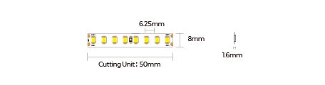 LED стрічка COLORS 160-2835-24V-IP33 13W 1660Lm 3000K 5м (D8160-24V-8mm-WW) фото