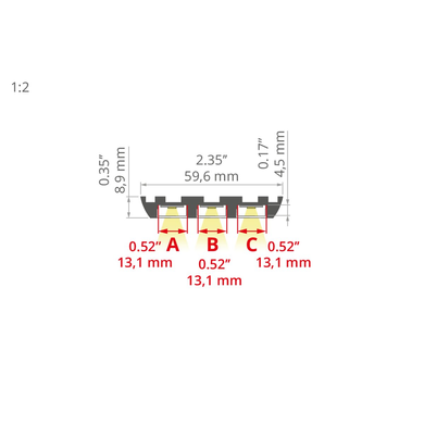 Профіль KLUS TRIADA анодонований 2 м B4476ANODA_2