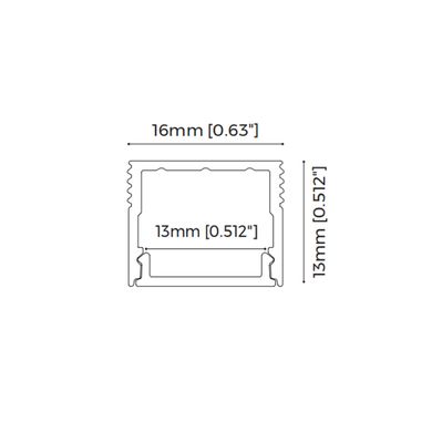 Surface mounted LED profile, 2.5 meters (BS1613)