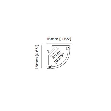 Corner LED profile, 2.5 meters (BG1616)