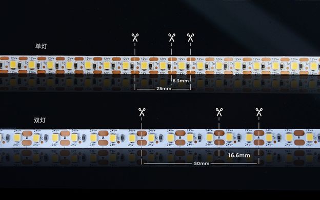 LED strip COLORS 120-2835-12V-IP33 9.6W 770Lm 3000K 5m (D8120-12V-5mm-WW) photo