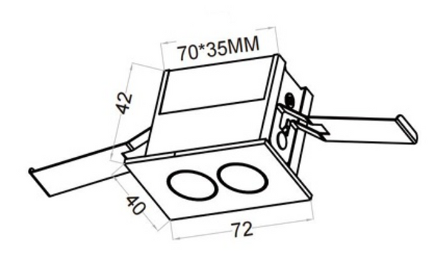 Світильник точковий врізний ALUMLED OSRAM 4W 3000K 30&deg; 340LM (AL-3C-2 WH 3K)