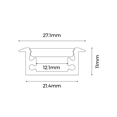 LED-профіль для підлоги, 2,5 метра (LE2711)