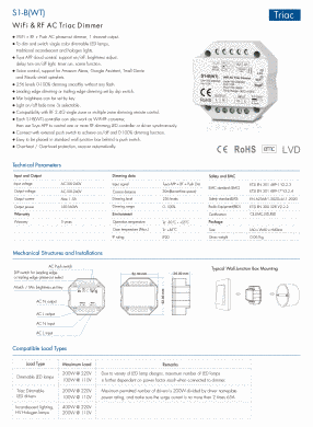 Димер DEYA WiFi-RF Triac AC100-240V, 1CH*1.5A, 150-360W(S1-B(WT)) фото