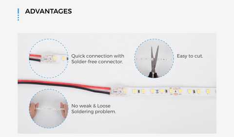 Colors series dj120 striscia led monocolore 2835 5 metri 9,6 W/M