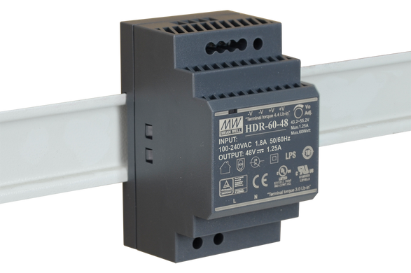 Mean Well DIN rail power supply 60W DC48V (HDR-60-48) photo